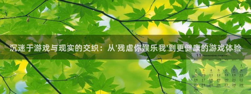 众合官网体育3在线注册：沉迷于游戏与现实的交织：从\'残虐你娱乐我\'到更健康的游戏体验